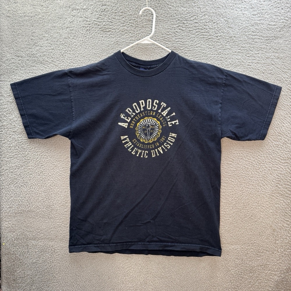 Vintage Aeropostale Shirt Adult XL Blue Streetwear Skater Grunge 1990s Y2K Mens